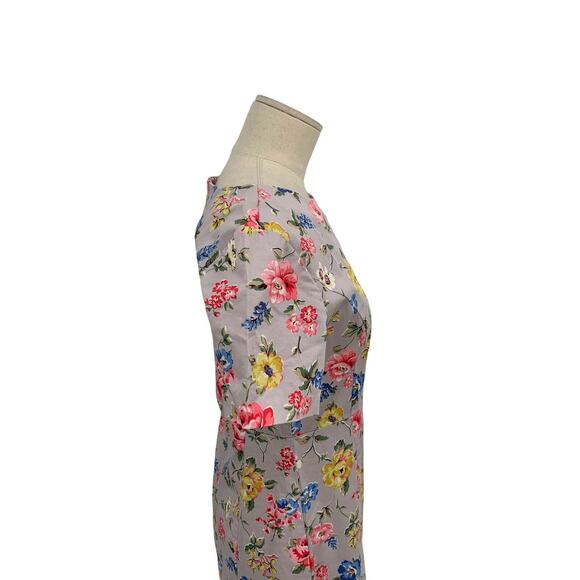 Cath Kidston Dress Gray Floral Retro Style Short Sleeve Short Sleeve UK Size 8 - Picture 7 of 11